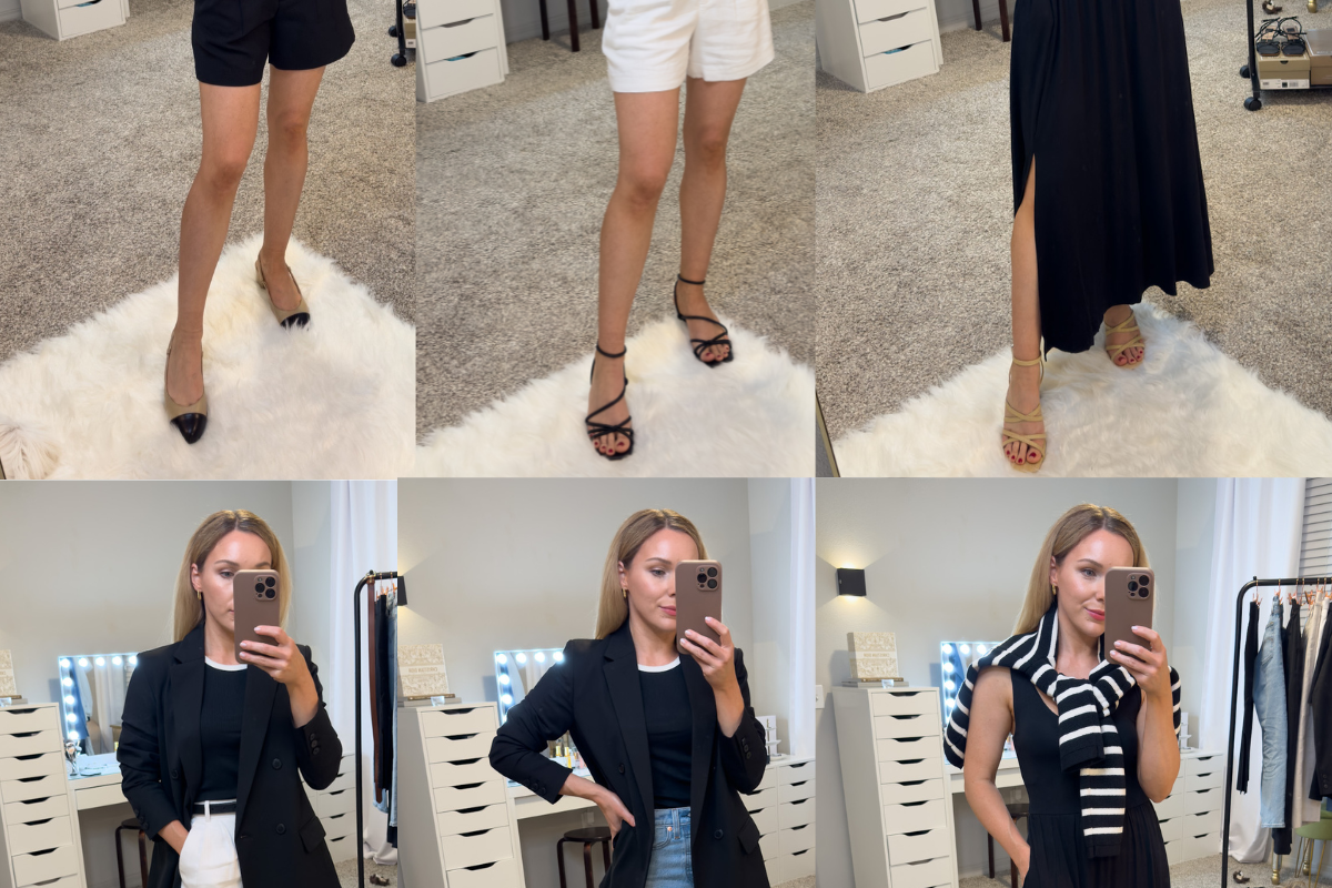 modern spring classic capsule wardrobe